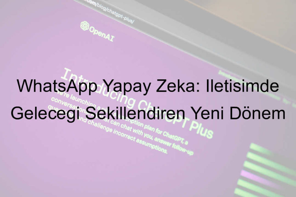 whatsapp yapay zeka